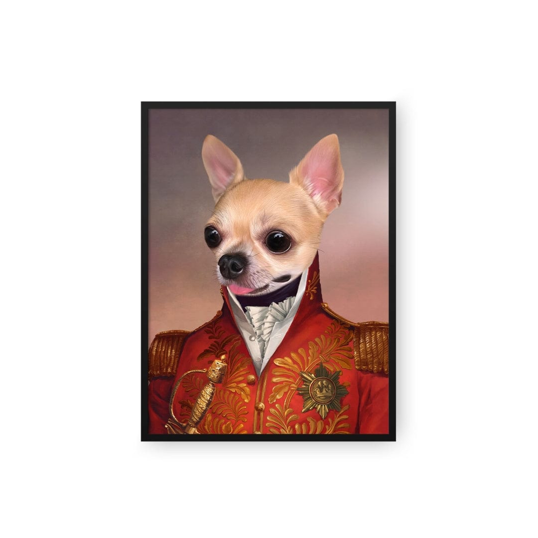 "Crown and Paw - Poster The Red General - Custom Pet Poster 8.3"" x 11.7"" / Black"