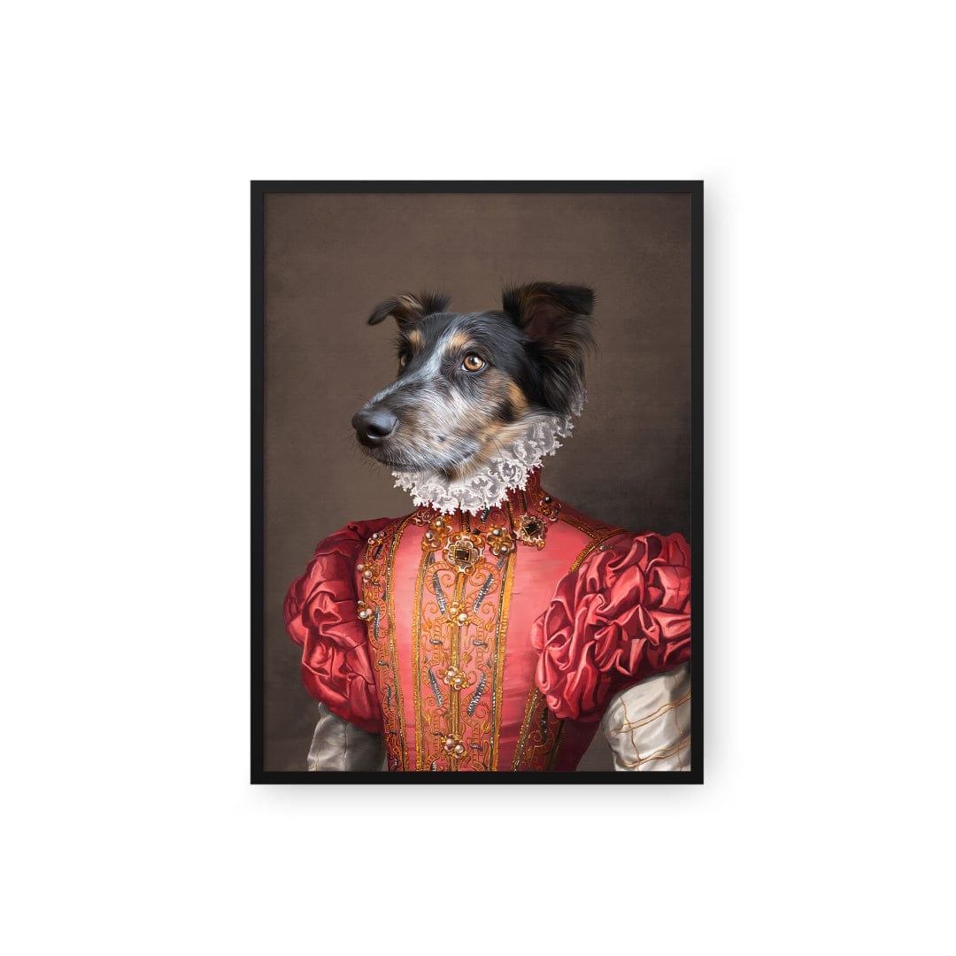 "Crown and Paw - Poster The Red Rose - Custom Pet Poster 8.3"" x 11.7"" / Black"