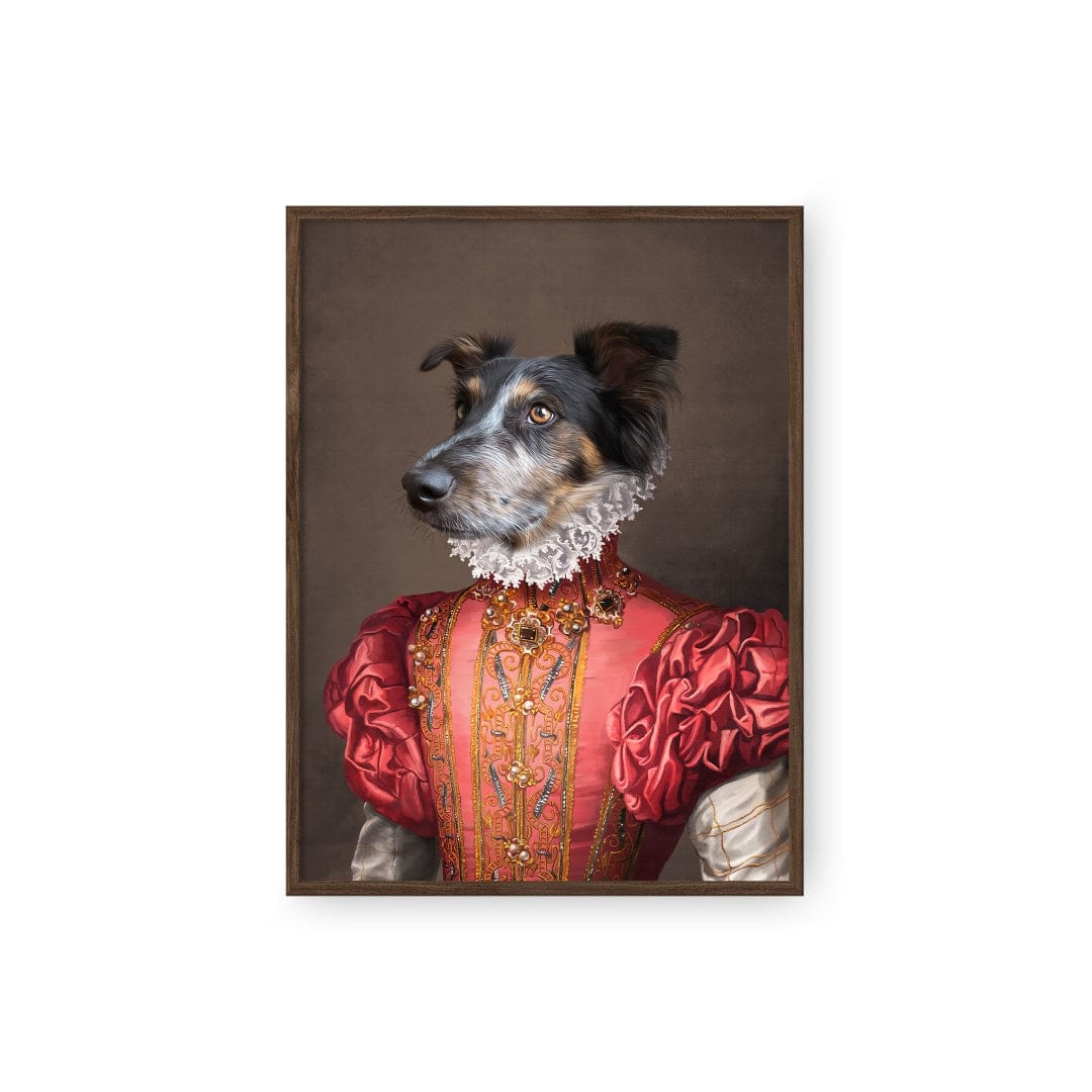 "Crown and Paw - Poster The Red Rose - Custom Pet Poster 8.3"" x 11.7"" / Walnut"