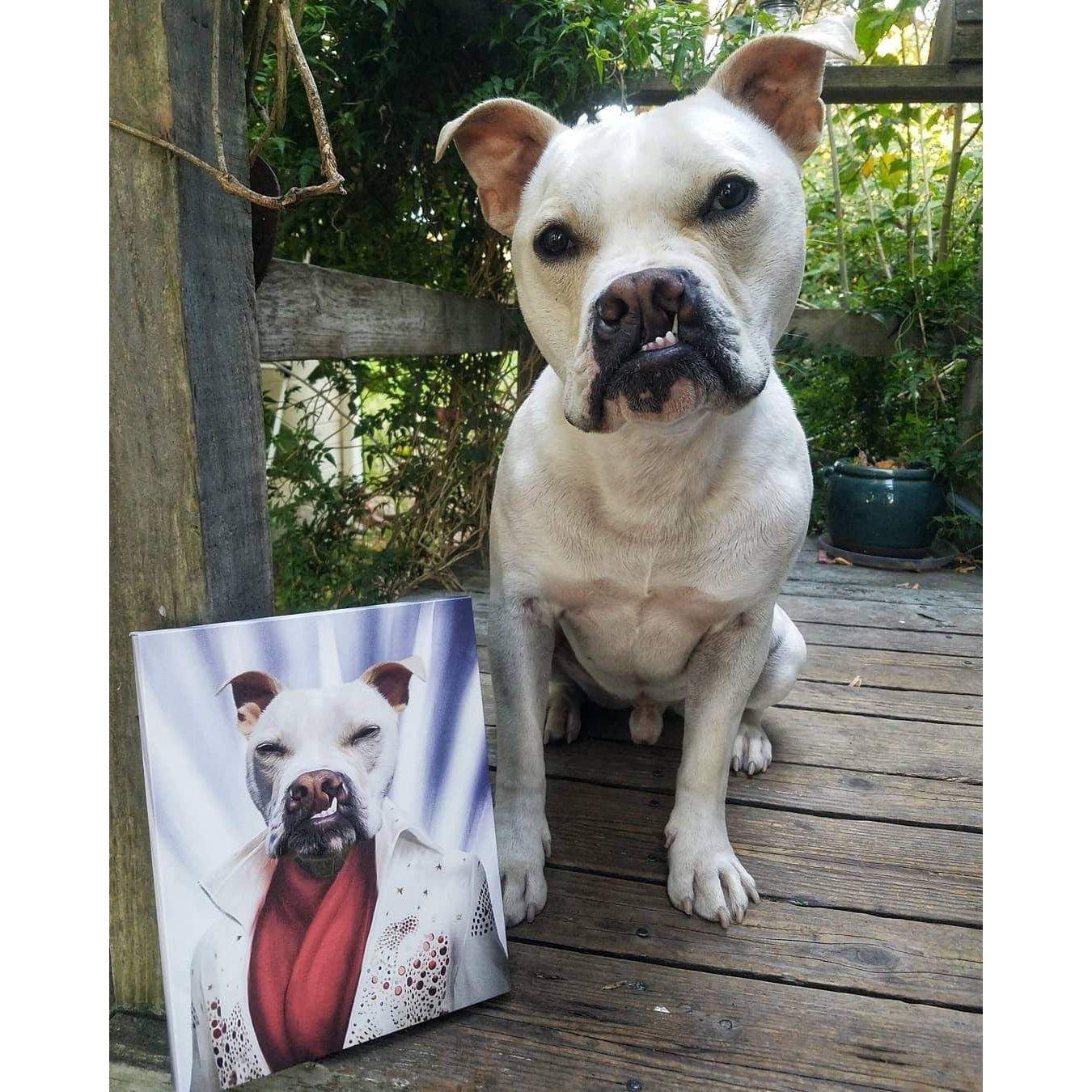 The Rock God - Custom Pet Canvas