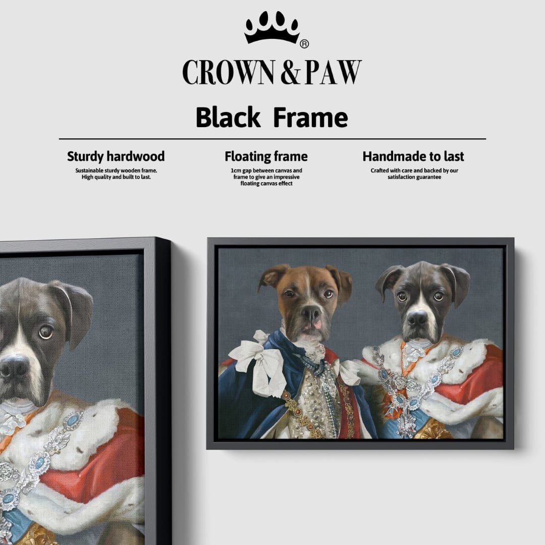 "Crown and Paw - Canvas The Rulers - Custom Pet Canvas 8"" x 10"" / Black"