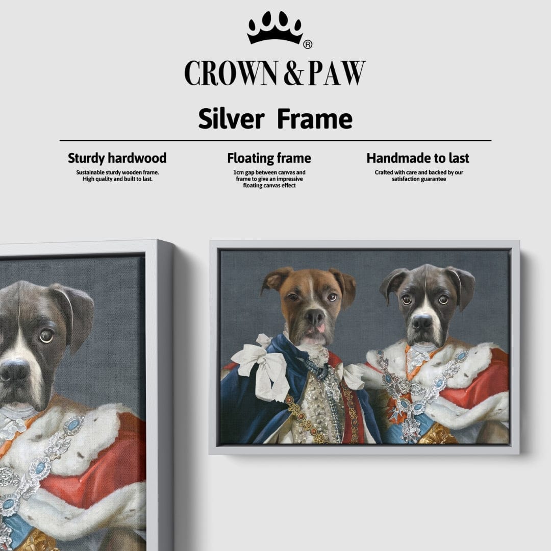 "Crown and Paw - Canvas The Rulers - Custom Pet Canvas 8"" x 10"" / Silver"