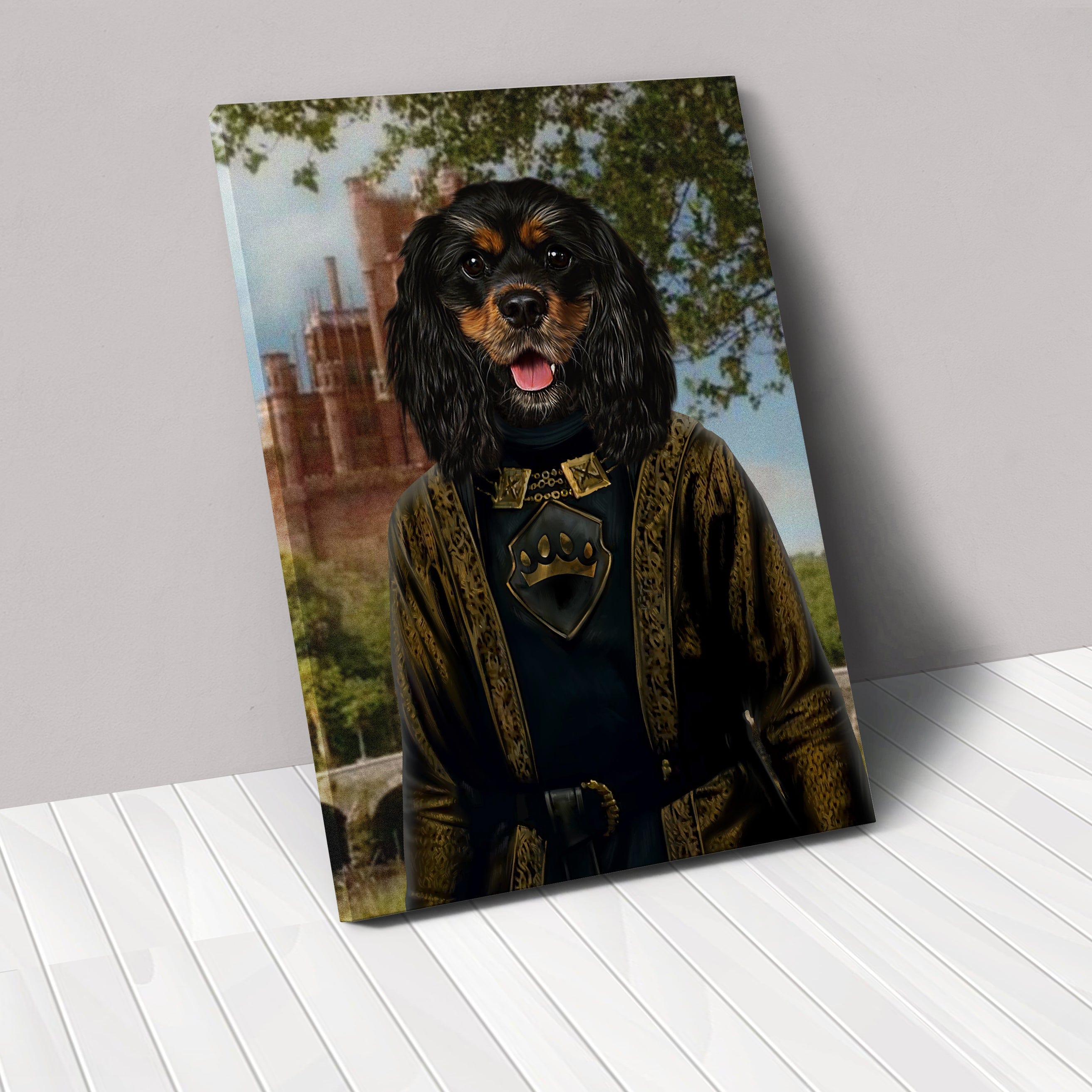 "Crown and Paw - Canvas The Sea Lord - Custom Pet Canvas 8"" x 10"" / Castle 1"