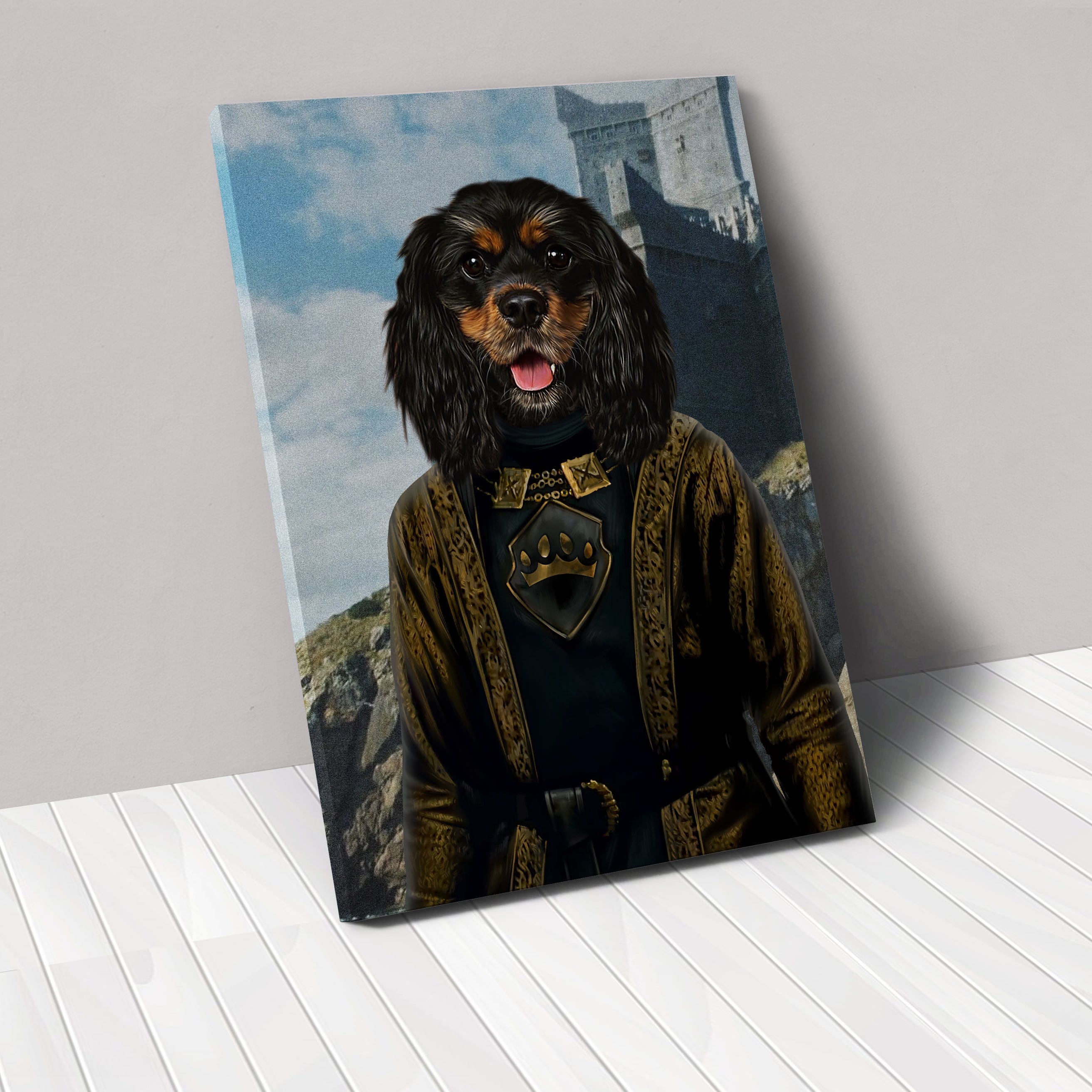 "Crown and Paw - Canvas The Sea Lord - Custom Pet Canvas 8"" x 10"" / Castle 2"