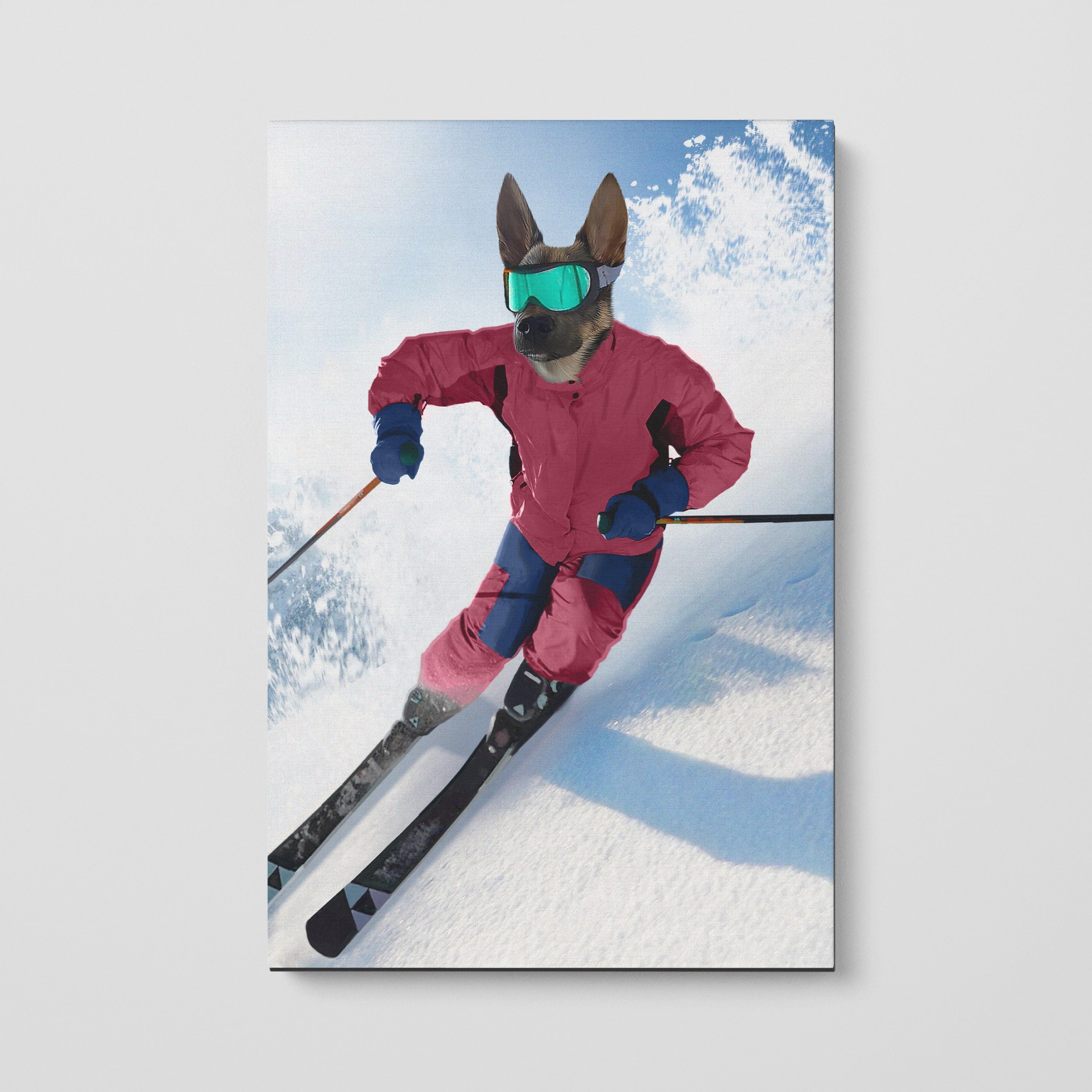 The Skiier - Custom Pet Canvas