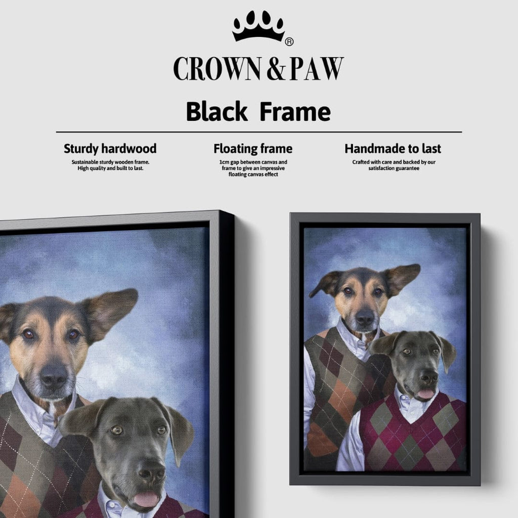 "Crown and Paw - Canvas Step Brothers - Custom Pet Canvas 8"" x 10"" / Black"