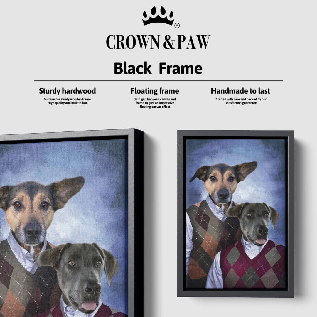 "Crown and Paw - Canvas Step Brothers - Custom Pet Canvas 8"" x 10"" / Black"