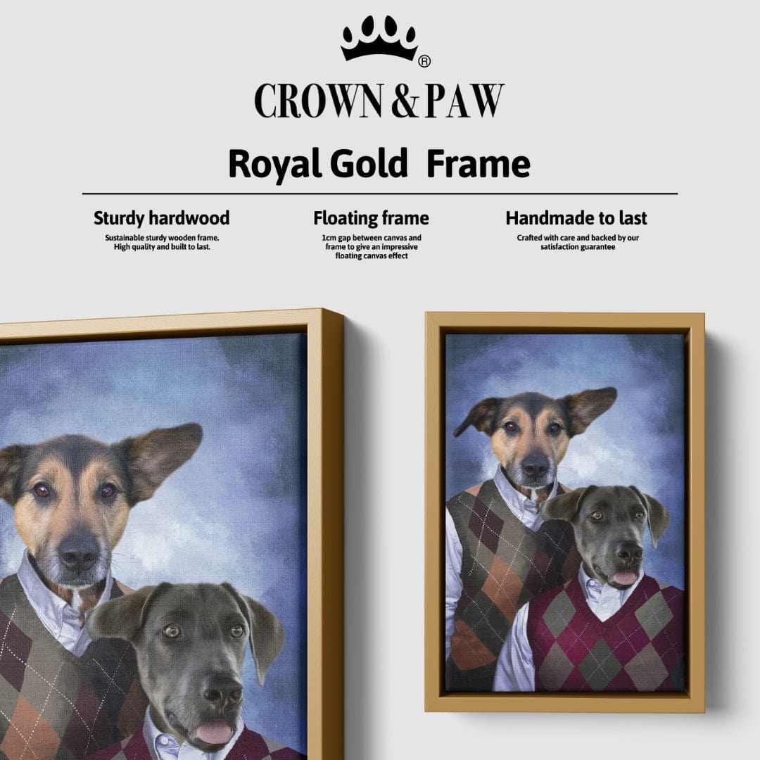 "Crown and Paw - Canvas Step Brothers - Custom Pet Canvas 8"" x 10"" / Gold"