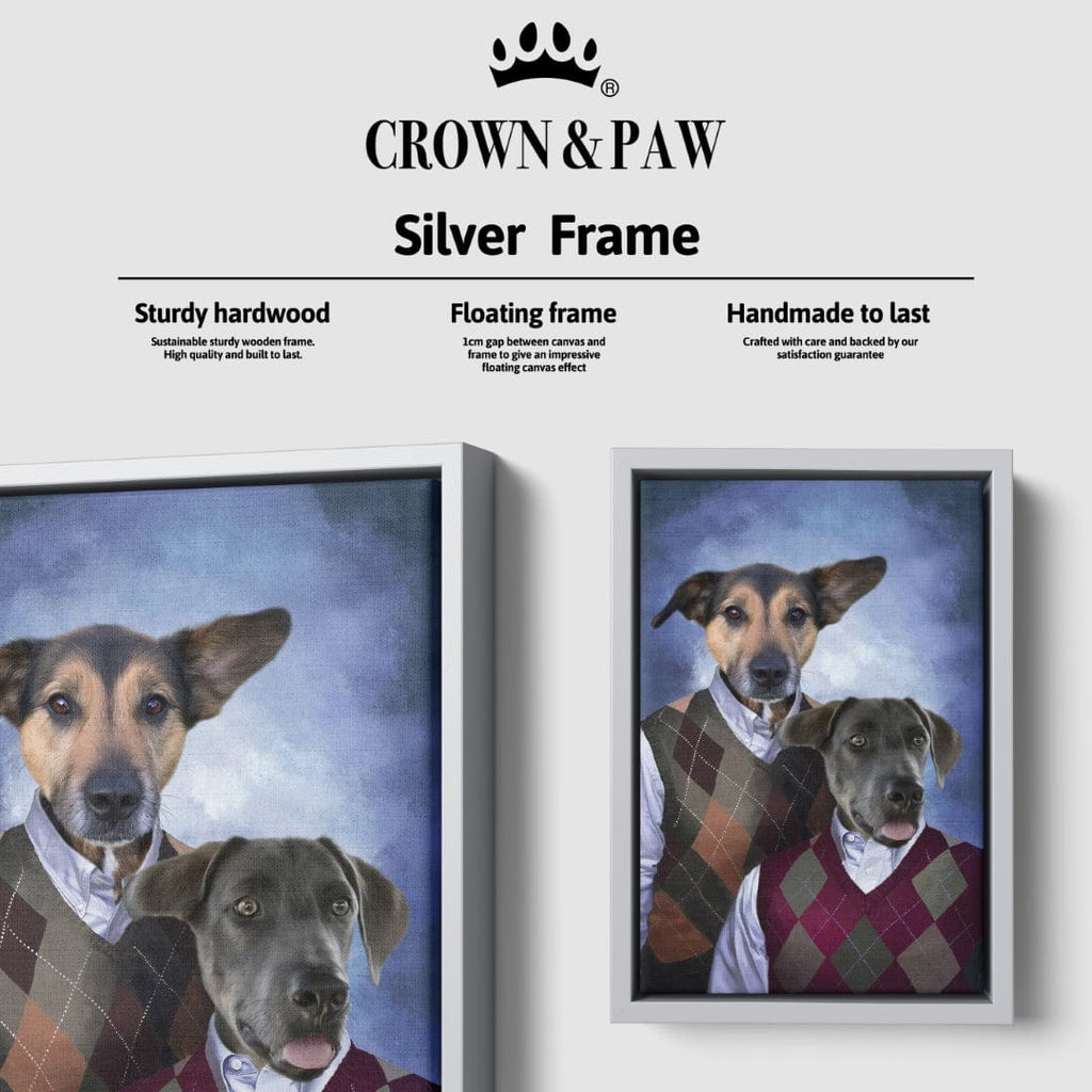 "Crown and Paw - Canvas Step Brothers - Custom Pet Canvas 8"" x 10"" / Silver"