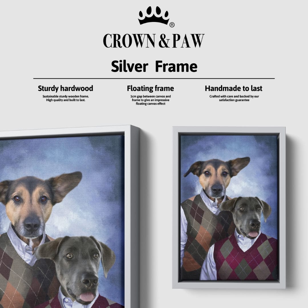 "Crown and Paw - Canvas Step Brothers - Custom Pet Canvas 8"" x 10"" / Silver"