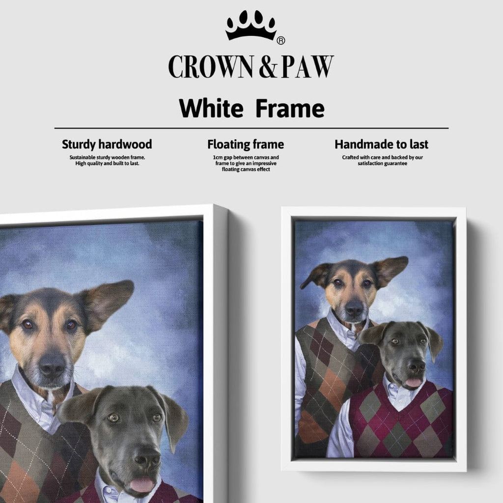 "Crown and Paw - Canvas Step Brothers - Custom Pet Canvas 8"" x 10"" / White"
