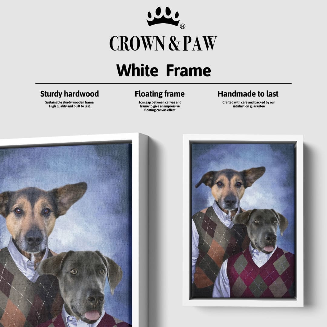 "Crown and Paw - Canvas Step Brothers - Custom Pet Canvas 8"" x 10"" / White"