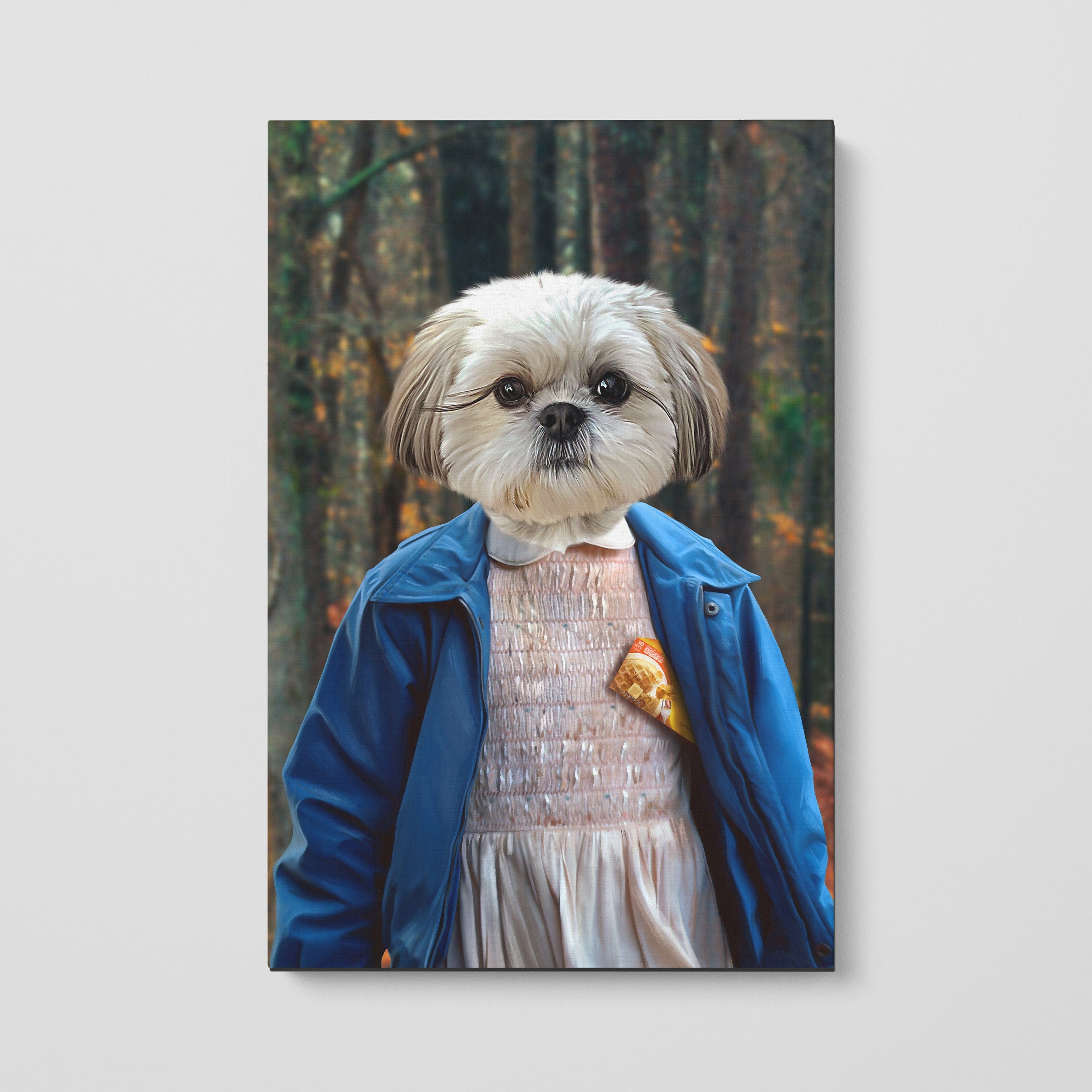 "Crown and Paw - Canvas The Strange Girl - Custom Pet Canvas 8"" x 10"" / The Woods"