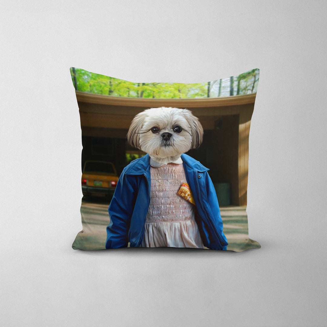"Crown and Paw - Throw Pillow The Strange Girl - Custom Throw Pillow 14"" x 14"" / Garage"