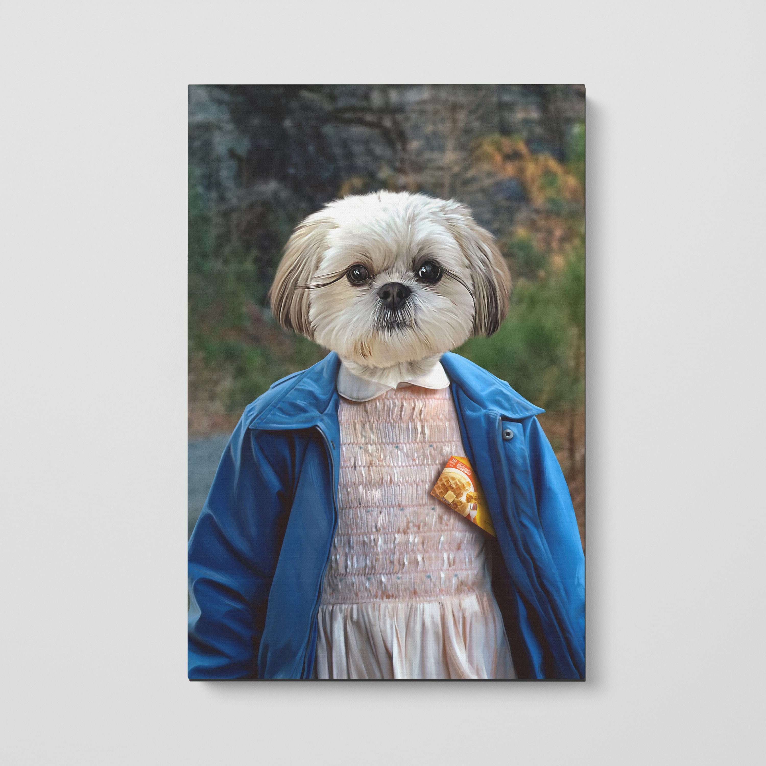 "Crown and Paw - Canvas The Strange Girl - Custom Pet Canvas 8"" x 10"" / Roadside"