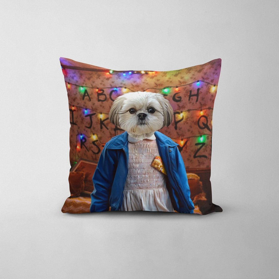 "Crown and Paw - Throw Pillow The Strange Girl - Custom Throw Pillow 14"" x 14"" / Wall of Lights"
