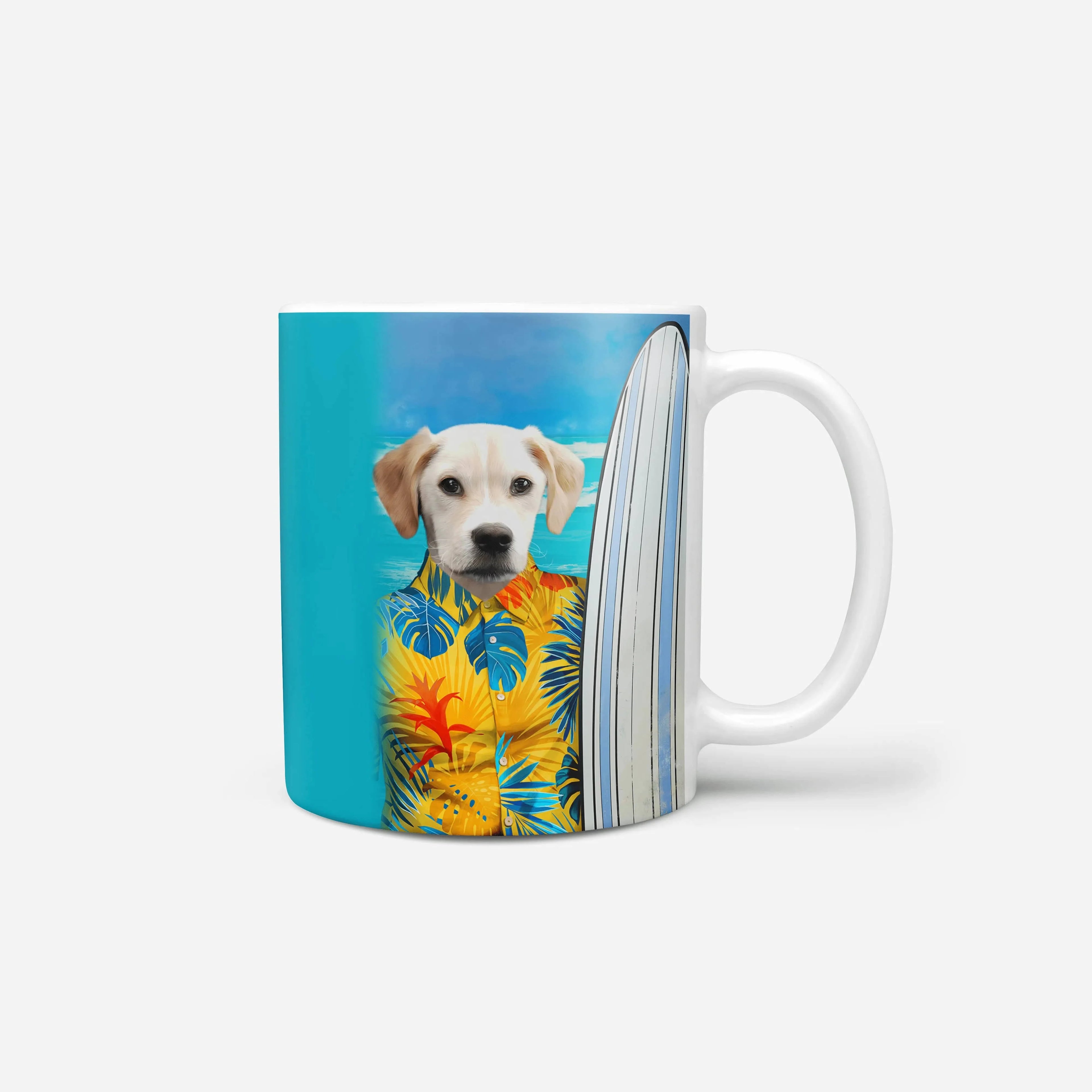 Crown and Paw - Mug The Surfer - Custom Mug 11oz / Yellow