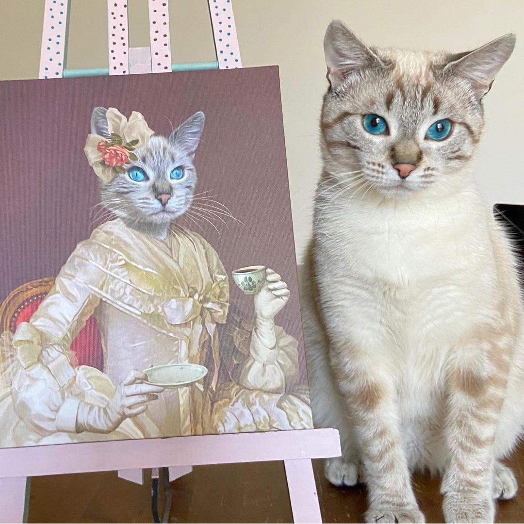 Custom Crown & Paw Portrait - One Pet