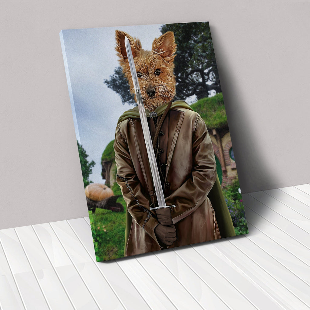 "Crown and Paw - Canvas The Swordsman - Custom Pet Canvas 8"" x 10"" / Background 2"