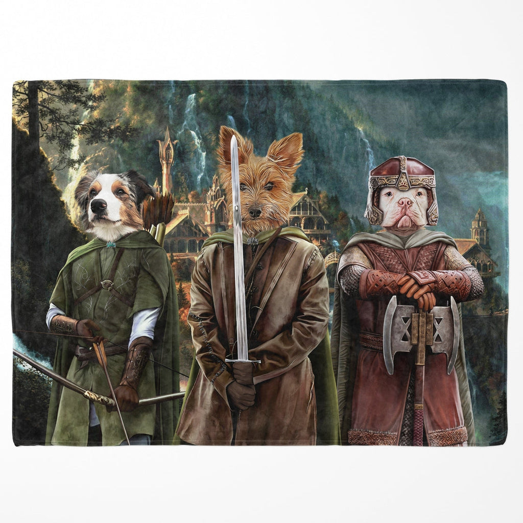 "Crown and Paw - Blanket The Three Pawtectors - Custom Pet Blanket 30"" x 40"" / Background 3"