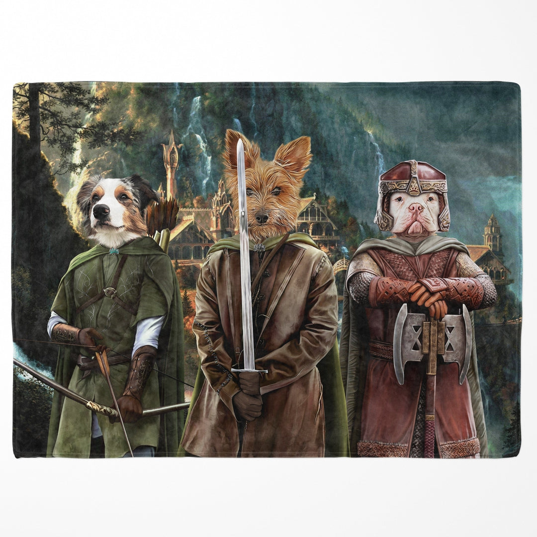 "Crown and Paw - Blanket The Three Pawtectors - Custom Pet Blanket 30"" x 40"" / Background 3"