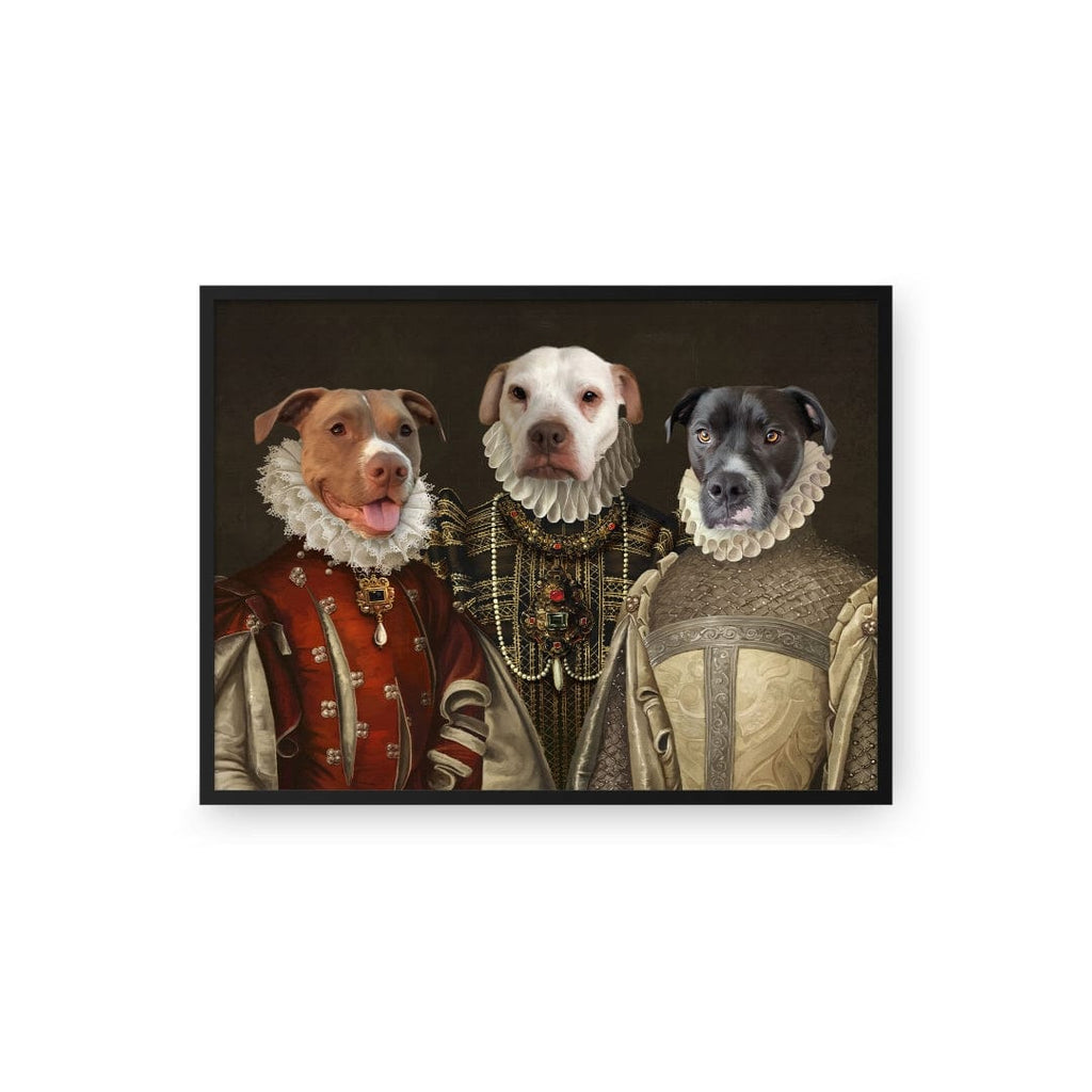 "Crown and Paw - Poster The Three Queens - Custom Pet Poster 8.3"" x 11.7"" / Black"