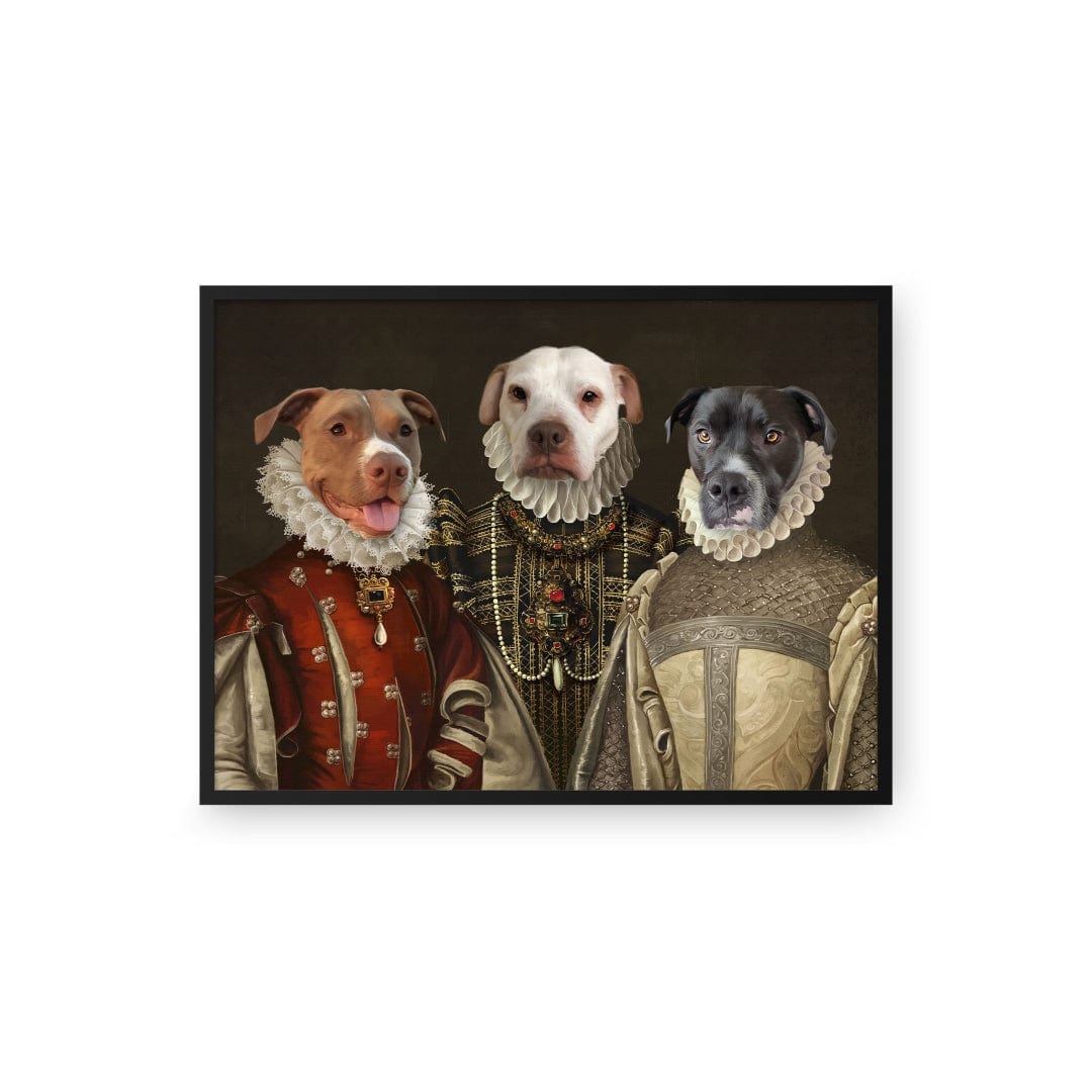 "Crown and Paw - Poster The Three Queens - Custom Pet Poster 8.3"" x 11.7"" / Black"