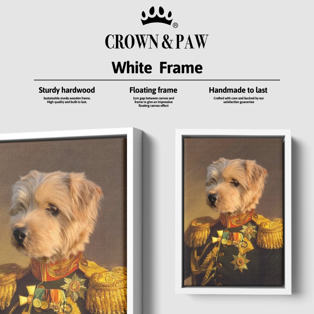 "Crown and Paw - Canvas The Veteran - Custom Pet Canvas 8"" x 10"" / White"