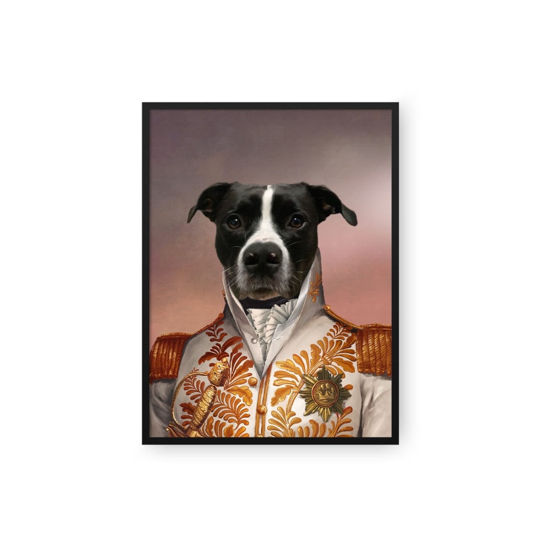 "Crown and Paw - Poster The White General - Custom Pet Poster 8.3"" x 11.7"" / Black"
