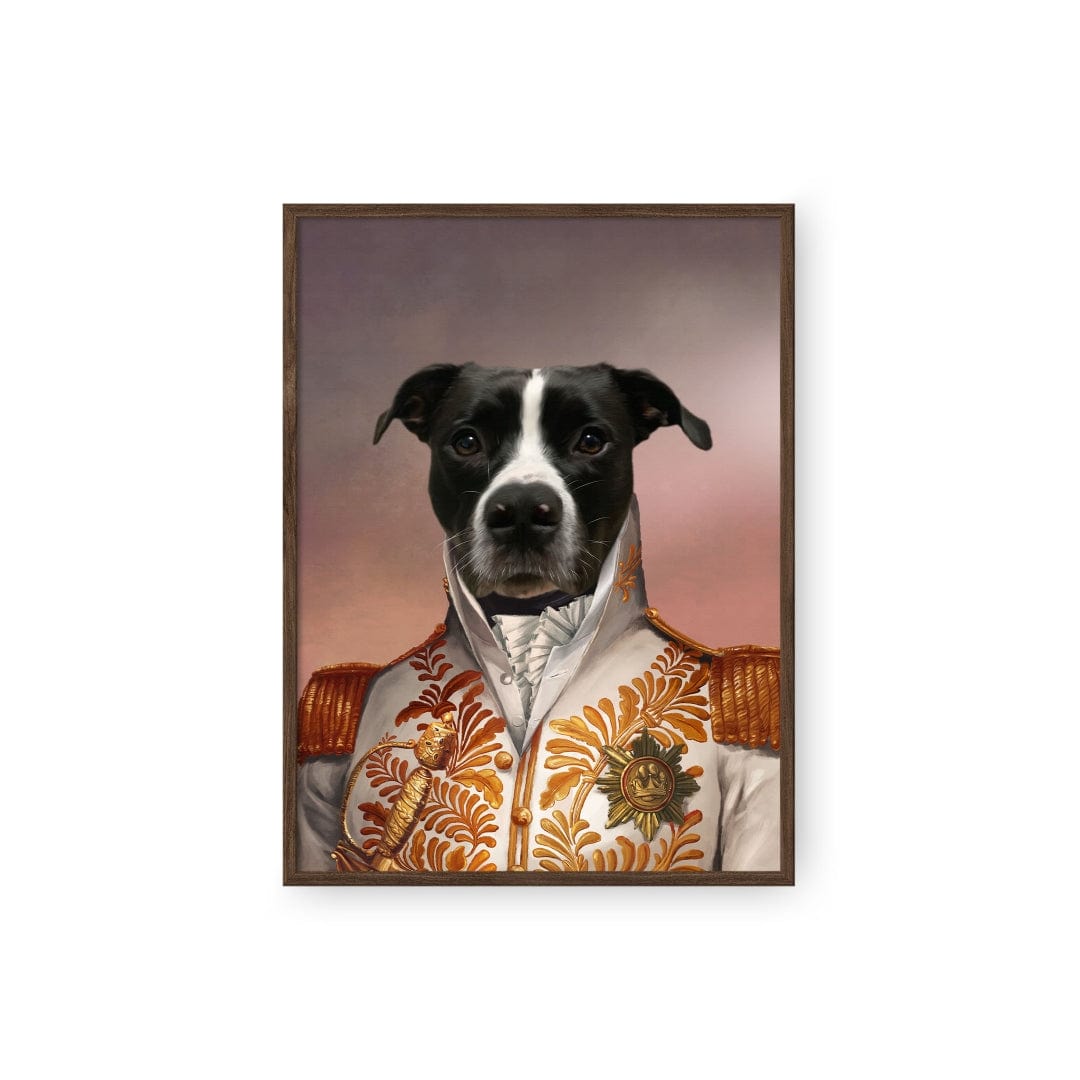 "Crown and Paw - Poster The White General - Custom Pet Poster 8.3"" x 11.7"" / Walnut"