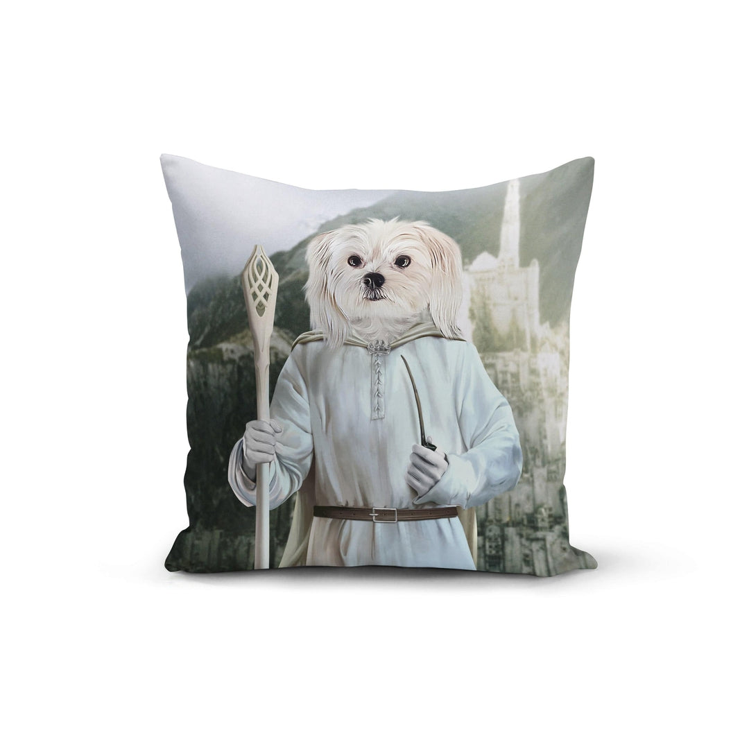 "Crown and Paw - Throw Pillow The White Sorcerer - Custom Throw Pillow 14"" x 14"" / Background 1"