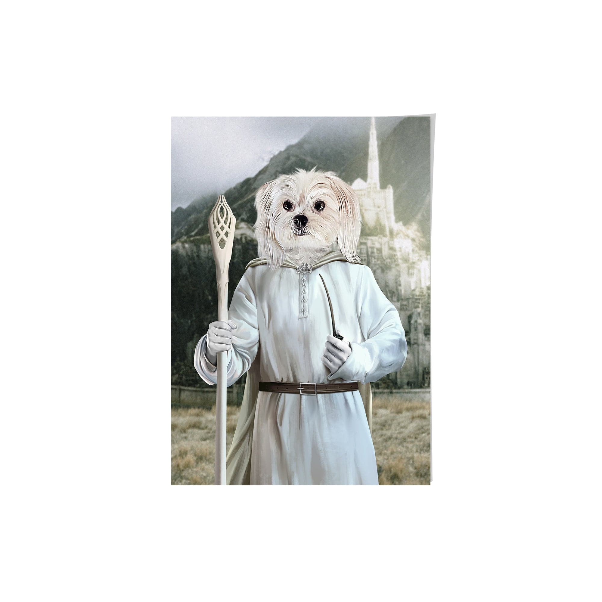 "Crown and Paw - Poster The White Sorcerer - Custom Pet Poster 8.3"" x 11.7"" / Background 1"