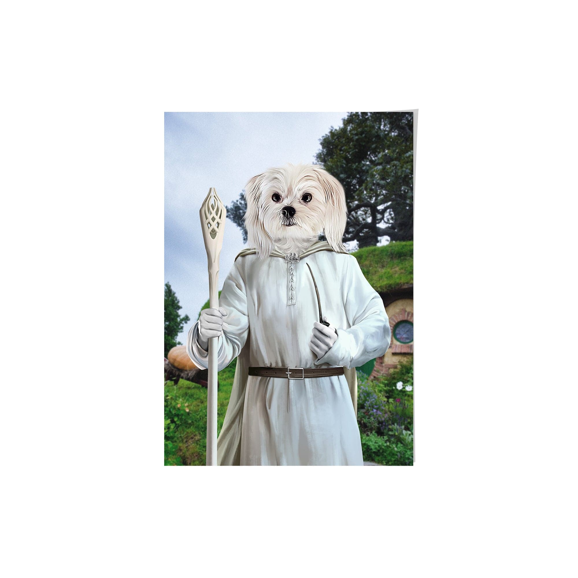 "Crown and Paw - Poster The White Sorcerer - Custom Pet Poster 8.3"" x 11.7"" / Background 2"