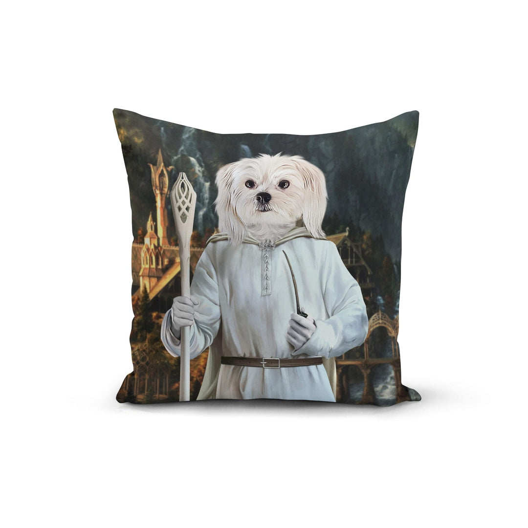 "Crown and Paw - Throw Pillow The White Sorcerer - Custom Throw Pillow 14"" x 14"" / Background 3"