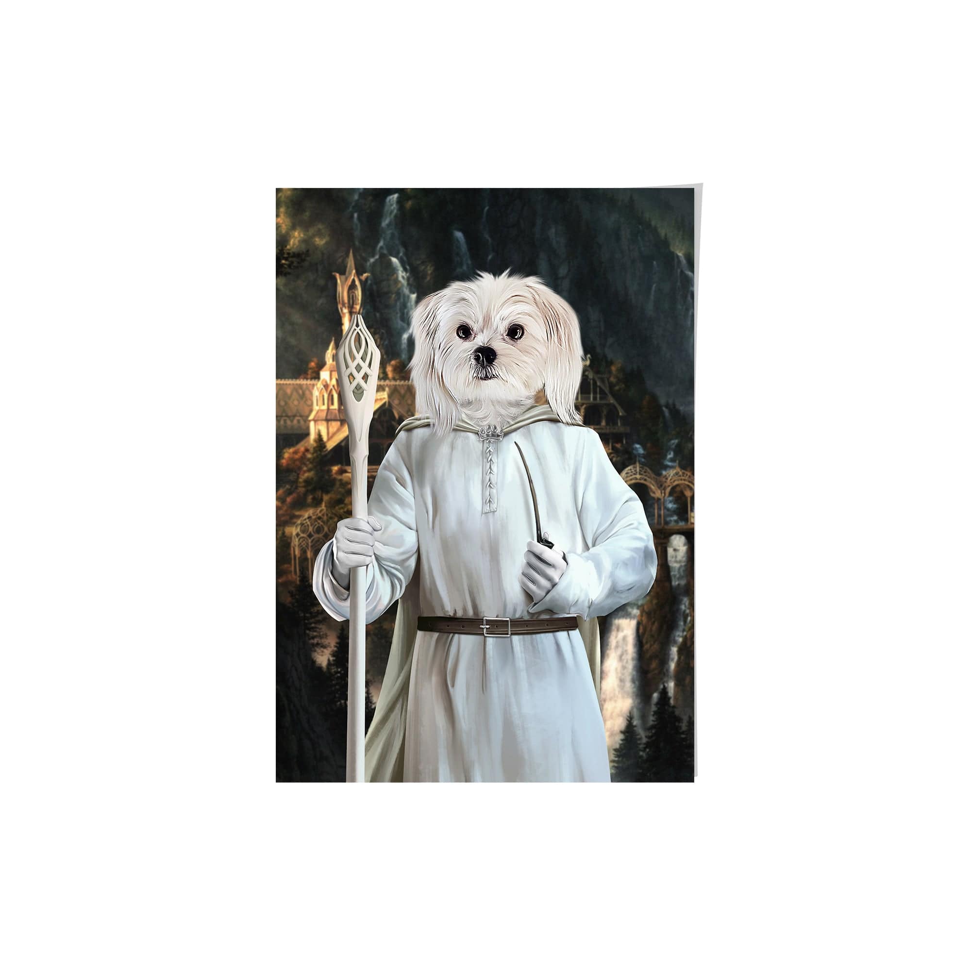 "Crown and Paw - Poster The White Sorcerer - Custom Pet Poster 8.3"" x 11.7"" / Background 3"