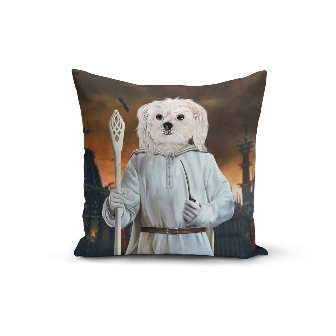 "Crown and Paw - Throw Pillow The White Sorcerer - Custom Throw Pillow 14"" x 14"" / Background 4"