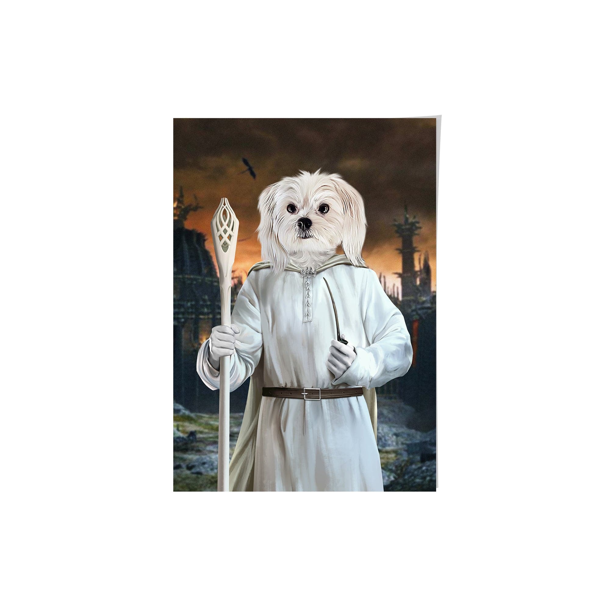 "Crown and Paw - Poster The White Sorcerer - Custom Pet Poster 8.3"" x 11.7"" / Background 4"