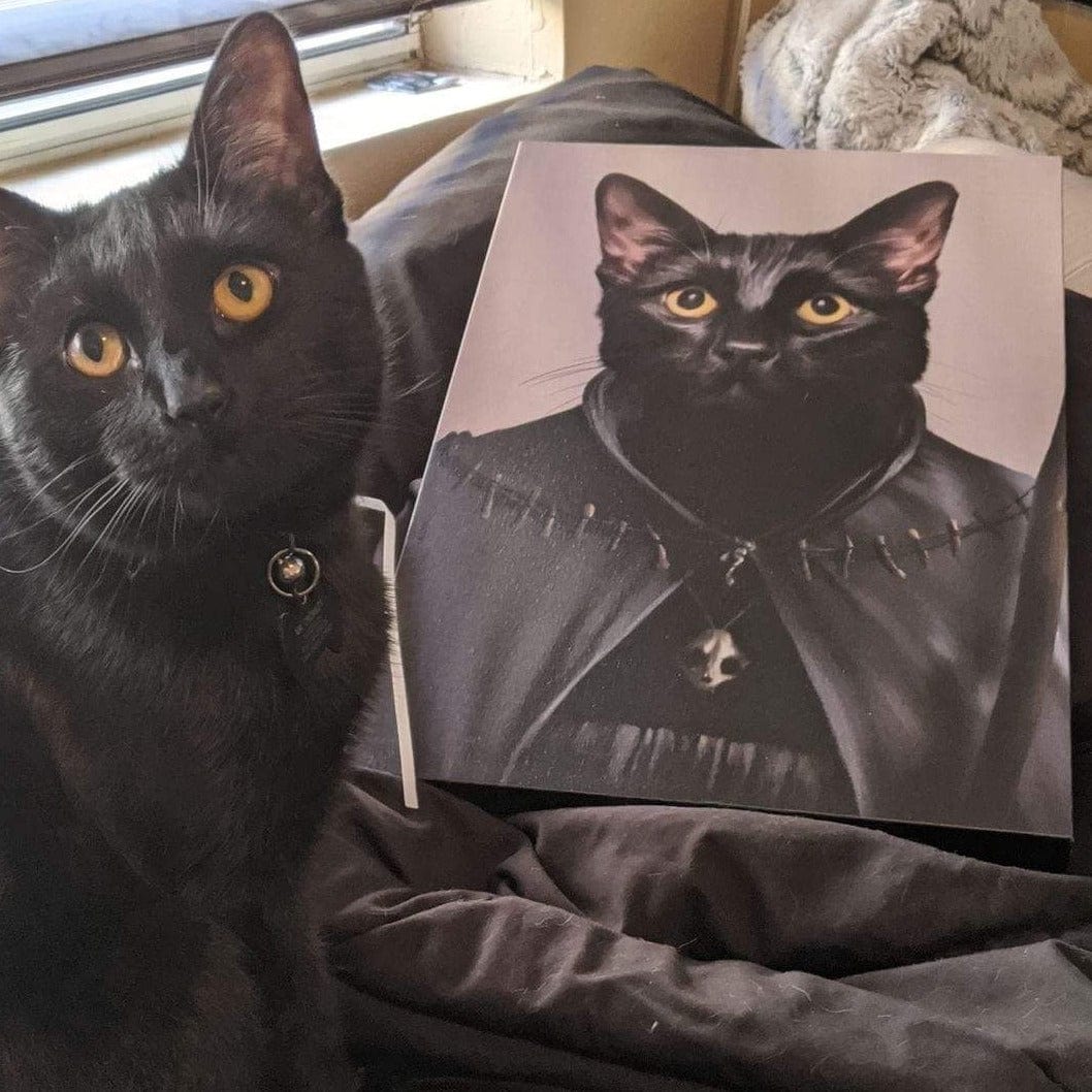 Custom Crown and Paw Halloween Pet Portrait