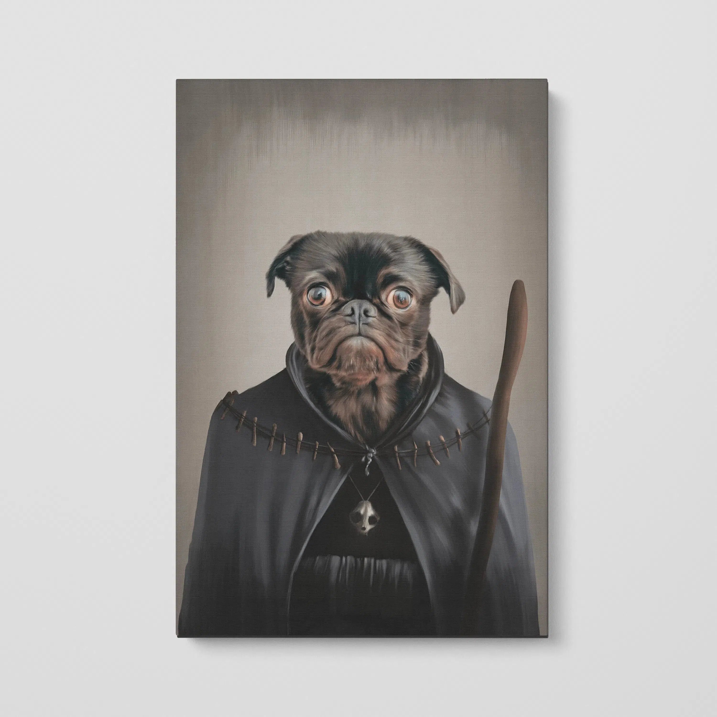 Custom Crown and Paw Halloween Pet Portrait