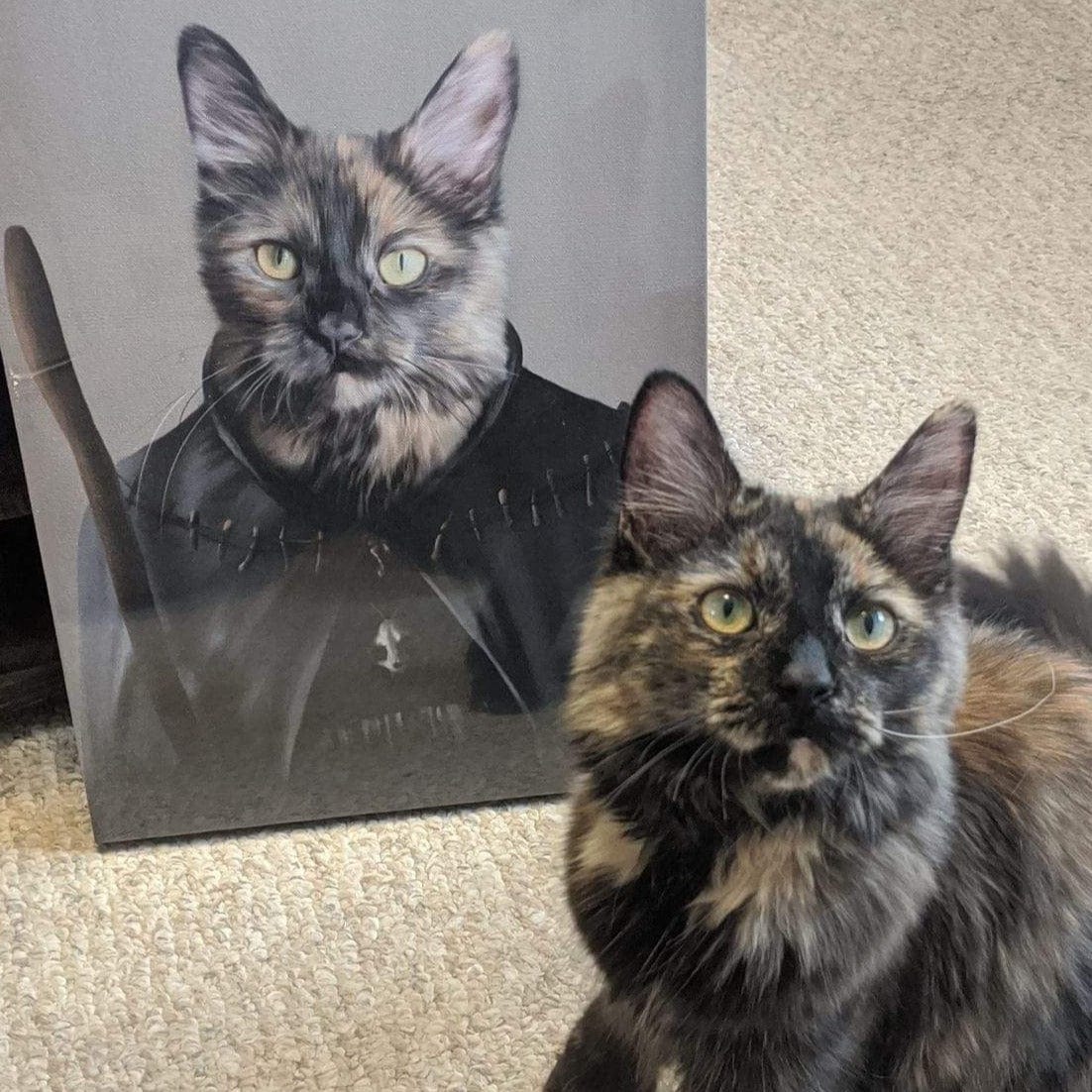Custom Crown and Paw Halloween Pet Portrait