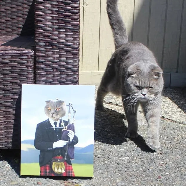 The Bagpiper - Custom Pet Canvas
