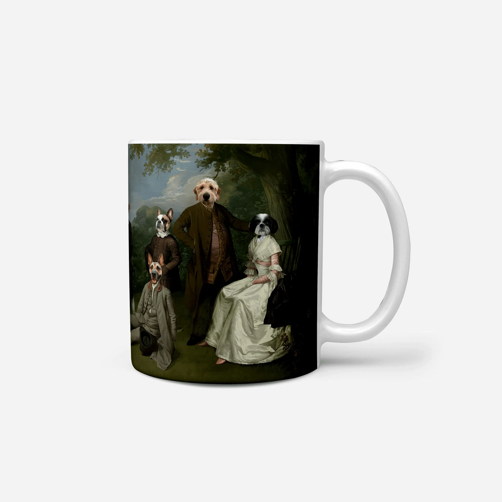 Crown and Paw - Mug The Family Picnic (Five Pets) - Custom Mug 11oz / Family C