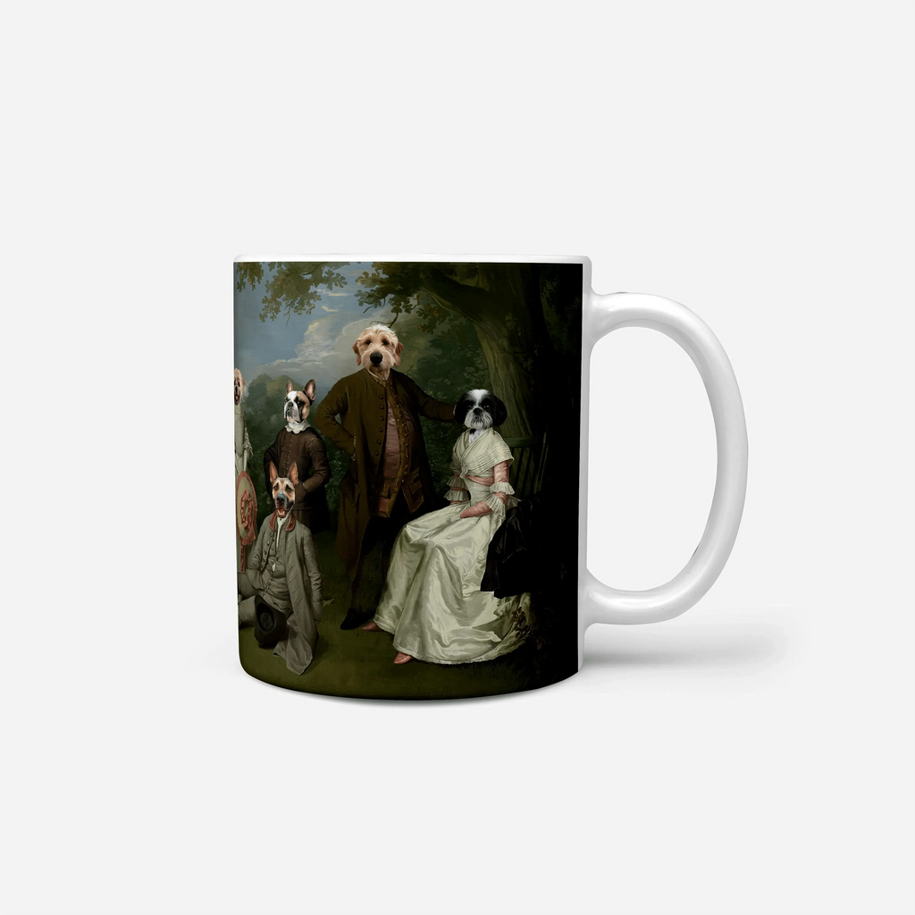 Crown and Paw - Mug The Family Picnic (Five Pets) - Custom Mug 11oz / Family D