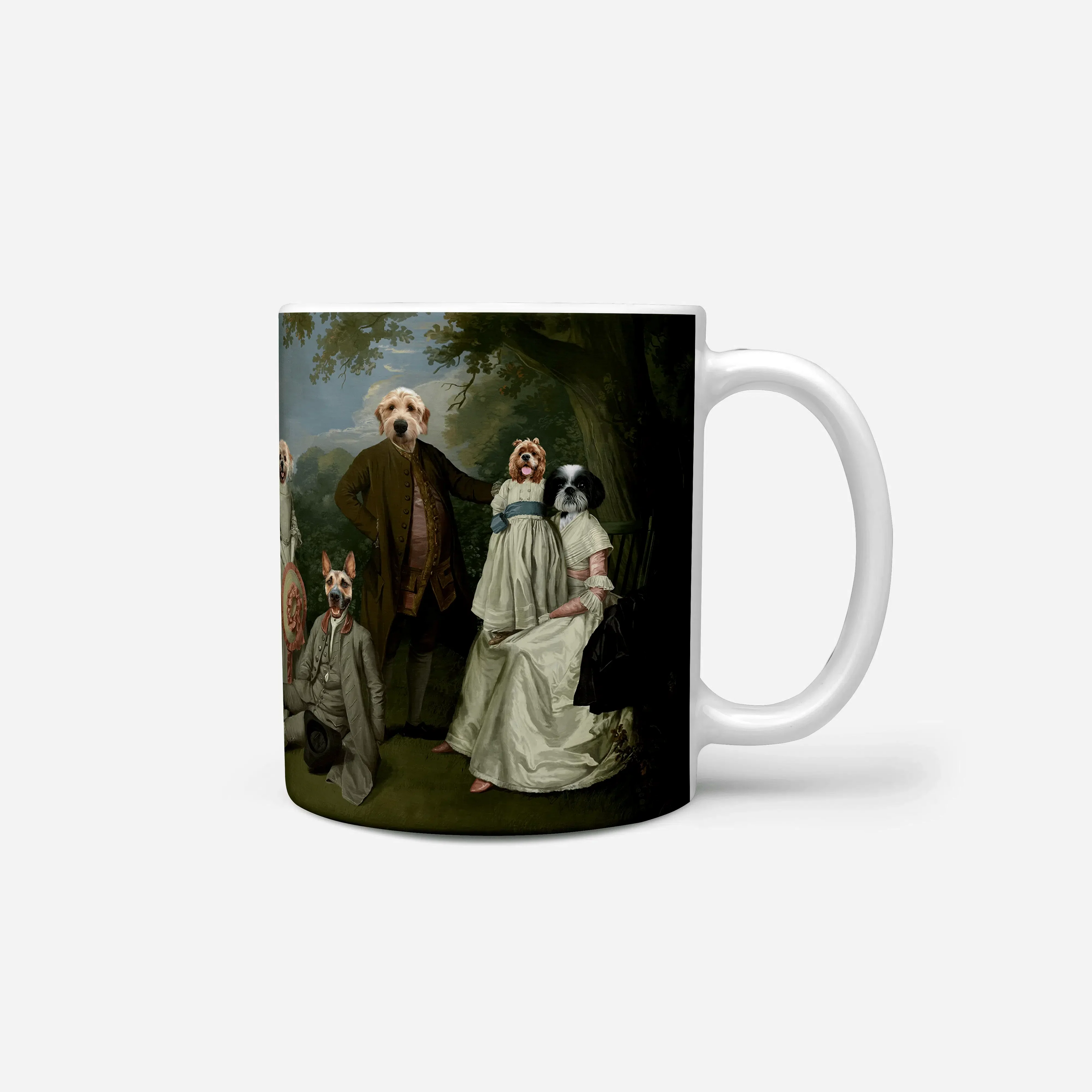Crown and Paw - Mug The Family Picnic (Five Pets) - Custom Mug 11oz / Family F