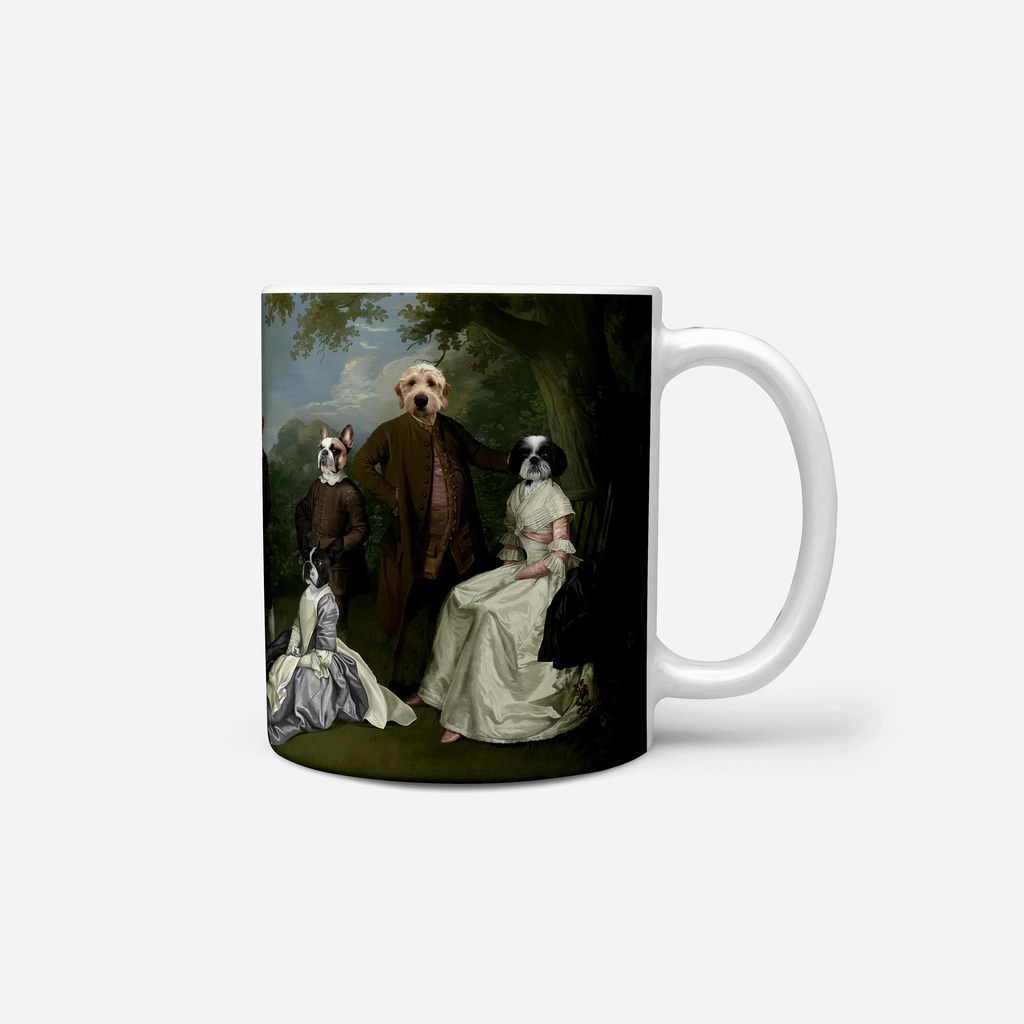 Crown and Paw - Mug The Family Picnic (Five Pets) - Custom Mug 11oz / Family H