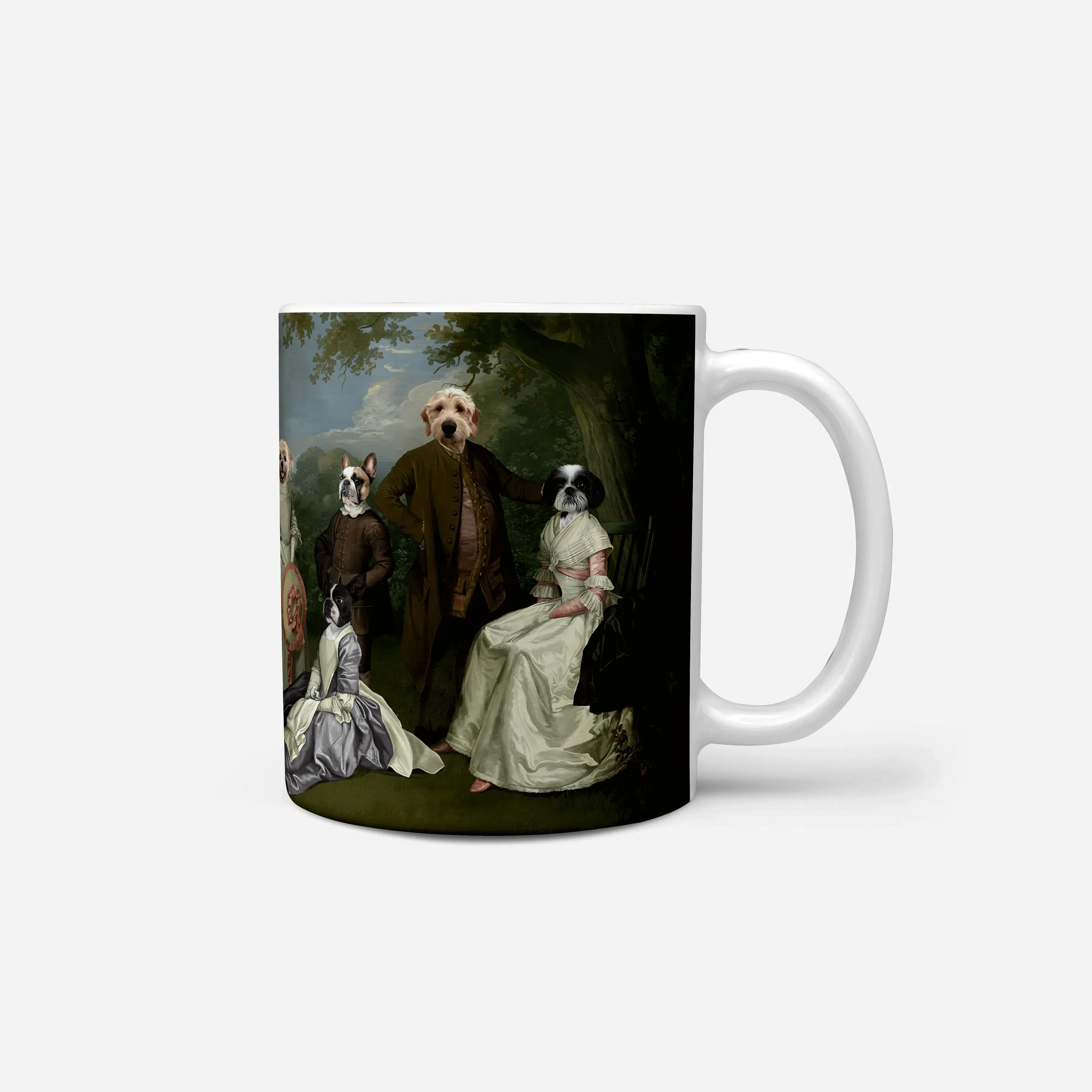 Crown and Paw - Mug The Family Picnic (Five Pets) - Custom Mug 11oz / Family I