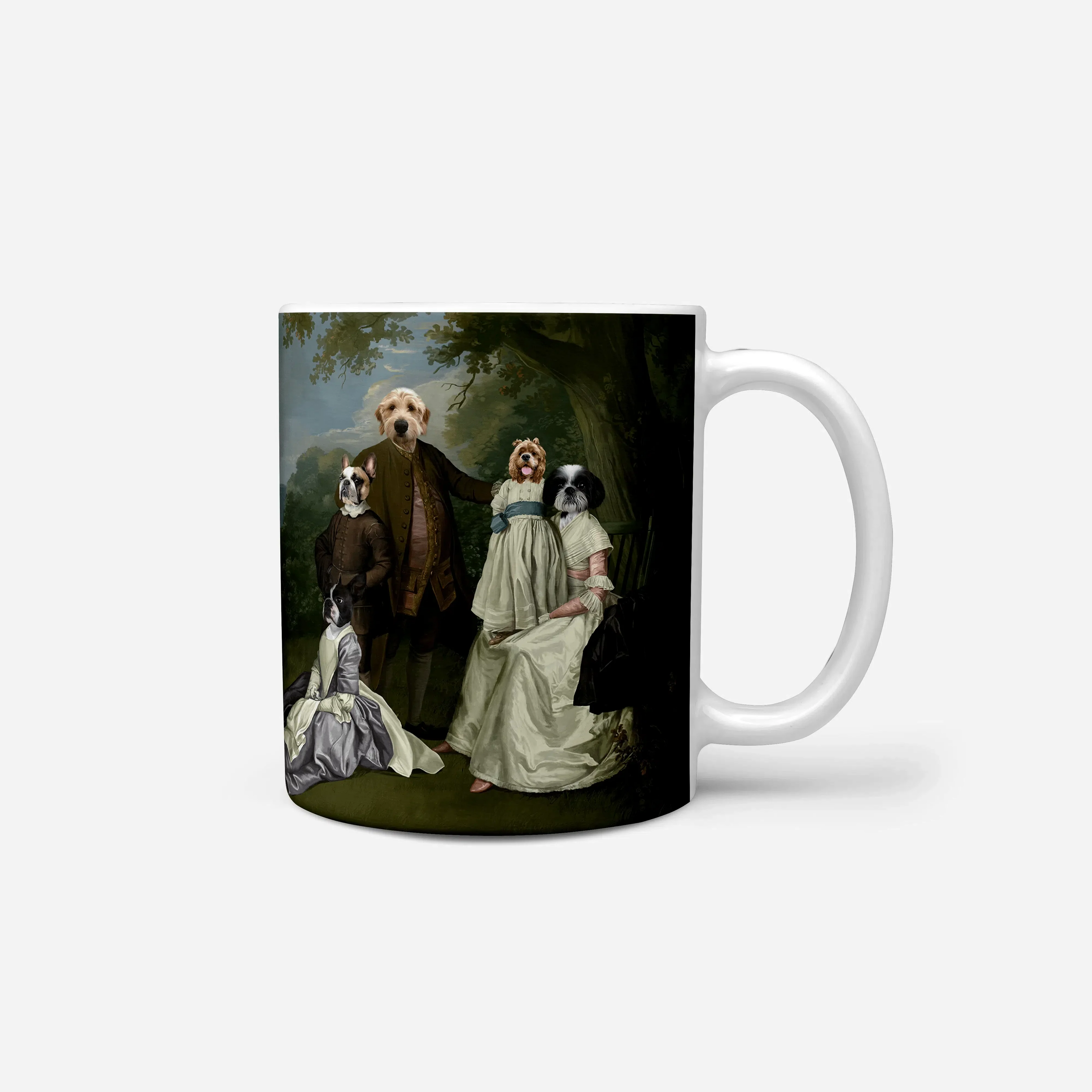 Crown and Paw - Mug The Family Picnic (Five Pets) - Custom Mug 11oz / Family J