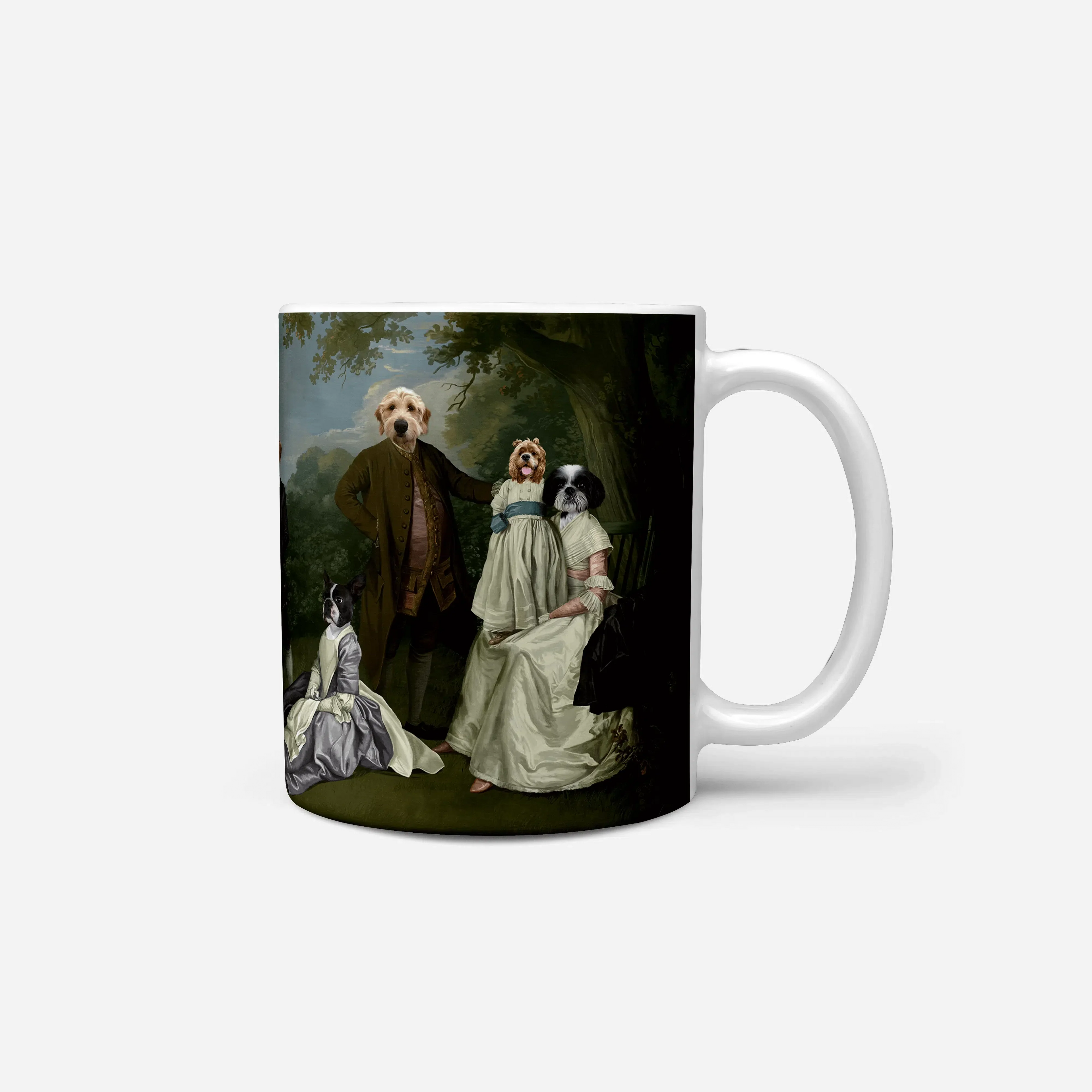 Crown and Paw - Mug The Family Picnic (Five Pets) - Custom Mug 11oz / Family K