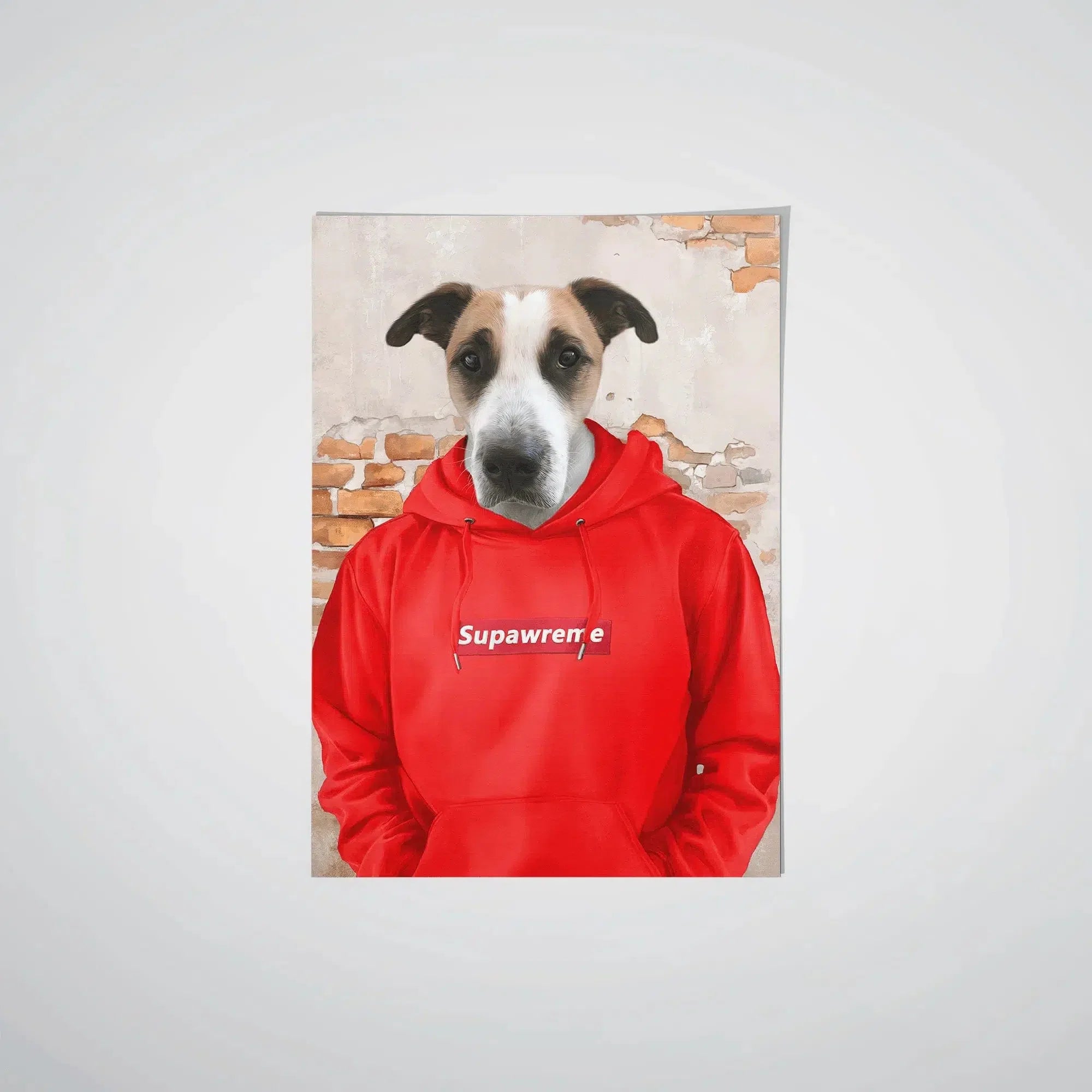 "Crown and Paw - Poster The Hypebeast - Custom Pet Poster 8.3"" x 11.7"" / Red"