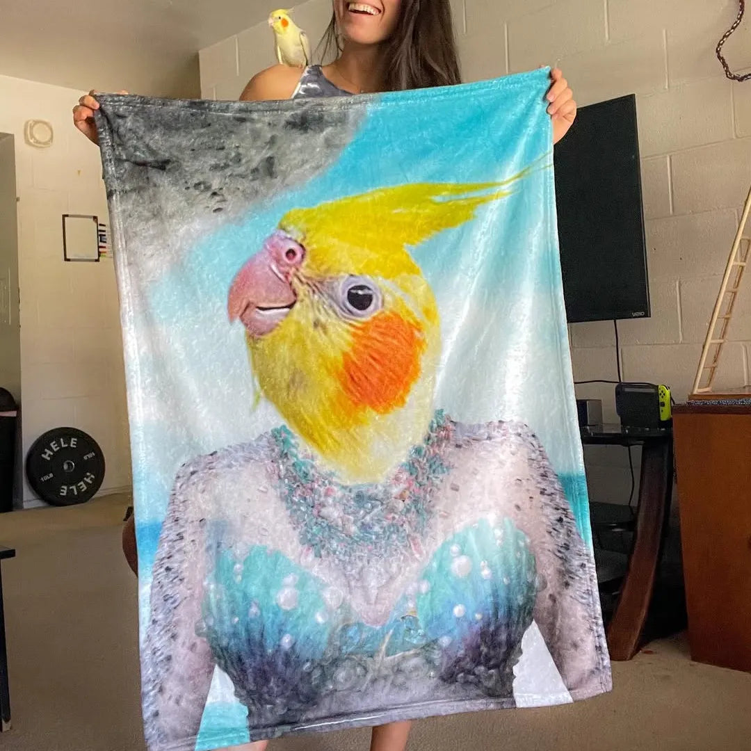 The Mermaid - Custom Pet Blanket